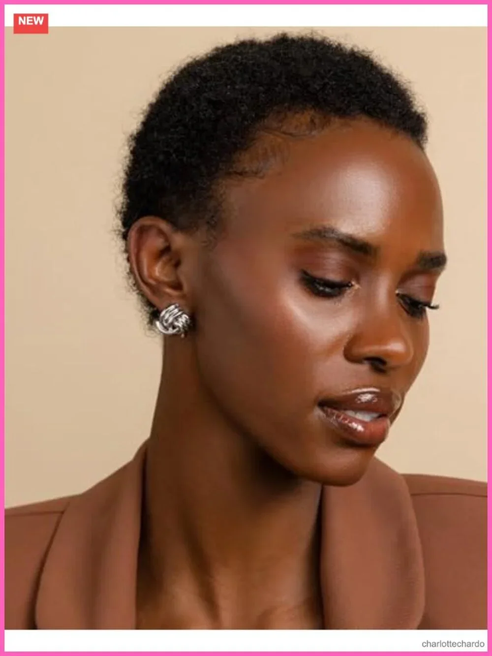 14K Gold Plated Hypoallergenic Chunky Knot Statement Earrings for Women